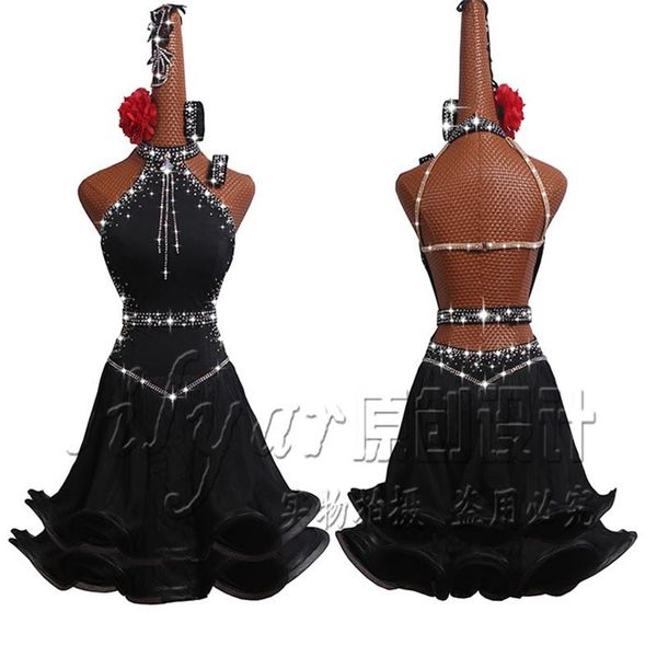 stage wear latin dance dress competition costumes skirt performing customize children red matador split skirtes, Black;red
stage wear latin dance dress competition costumes skirt performing customize children red matador split skirtes, Black;red