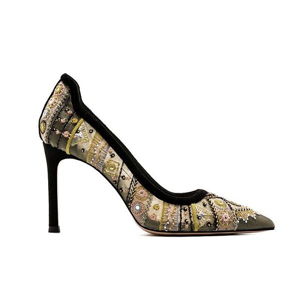 dress shoes handmade flower embroidery lace mesh heels pumps woman thin heel pointed toe slip on wedding party single high, Black
dress shoes handmade flower embroidery lace mesh heels pumps woman thin heel pointed toe slip on wedding party single high, Black