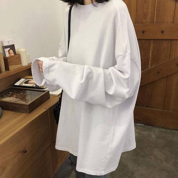 women's t-shirt add velvet long-sleeved women wear white bottoming shirts in autumn and winter, korean lazy wind loose wild medium
women's t-shirt add velvet long-sleeved women wear white bottoming shirts in autumn and winter, korean lazy wind loose wild medium