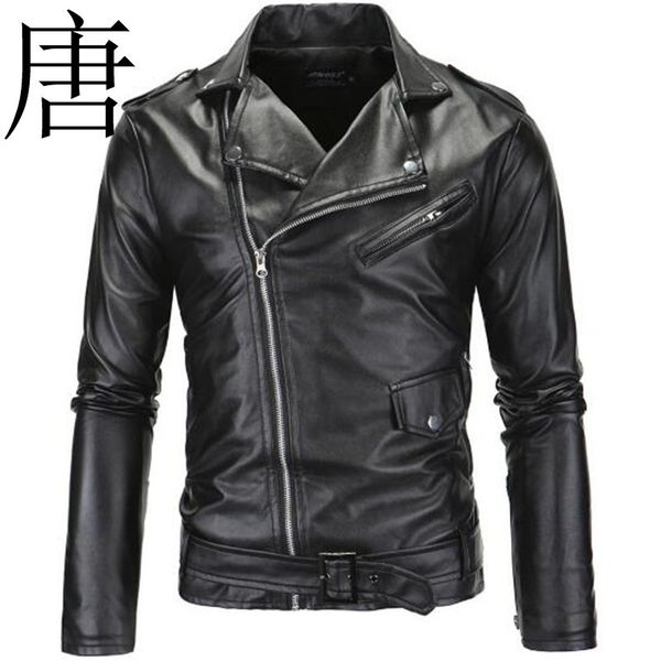 tang cool brand 4xl autumn casual zipper pu fashion motorcycle jacket men slim fit 2021 leather jackets 7v68, Black
tang cool brand 4xl autumn casual zipper pu fashion motorcycle jacket men slim fit 2021 leather jackets 7v68, Black