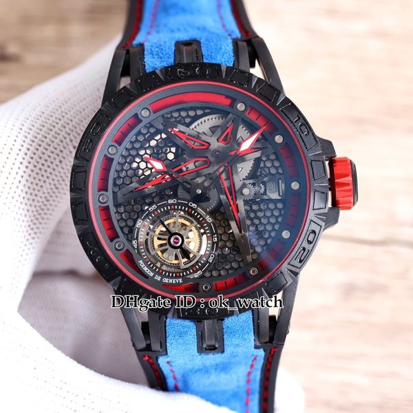 new 46mm watch excalibur spider hollow tourbillon automatic mens watchl pvd black steel case gents sport watches blue leather strap 10 color, Slivery;brown
new 46mm watch excalibur spider hollow tourbillon automatic mens watchl pvd black steel case gents sport watches blue leather strap 10 color, Slivery;brown