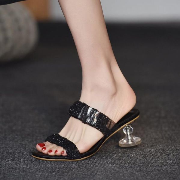 slippers high-heeled sandals summer white black square toe ladies shoes transparent crystal heel women luxury 2021
slippers high-heeled sandals summer white black square toe ladies shoes transparent crystal heel women luxury 2021