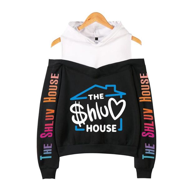 women's hoodies & sweatshirts 2021 internet celebrity shluv house sweatshirt cool print casual long-sleeved off-shoulder for women, Black
women's hoodies & sweatshirts 2021 internet celebrity shluv house sweatshirt cool print casual long-sleeved off-shoulder for women, Black