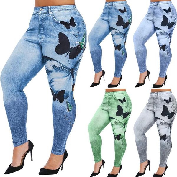 women's leggings arrivals women fashion plus size butterfly print skinny casual faux denim long pants pantalon femme oversize, Black
women's leggings arrivals women fashion plus size butterfly print skinny casual faux denim long pants pantalon femme oversize, Black
