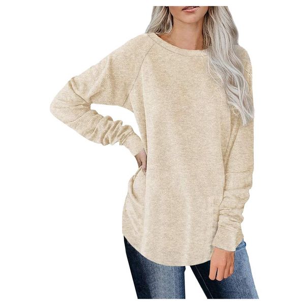 women's t-shirt solid tee shirt pulovers tunic female clothing 2021 autumn women casual high low o neck long sleeve fall winter, White
women's t-shirt solid tee shirt pulovers tunic female clothing 2021 autumn women casual high low o neck long sleeve fall winter, White