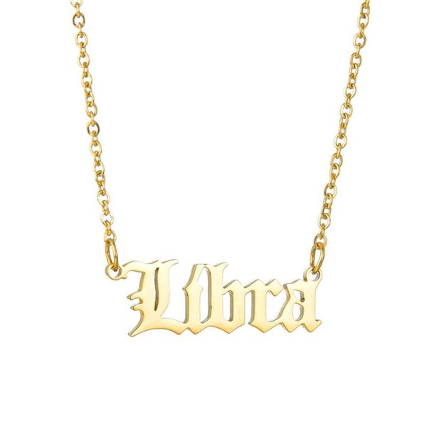 pendant necklaces libra 12 constellations letter necklace stainless steel statement chokers for women jewelry neckless birthday gifts, Silver
pendant necklaces libra 12 constellations letter necklace stainless steel statement chokers for women jewelry neckless birthday gifts, Silver