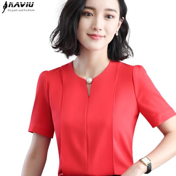 women's blouses & shirts fashion v neck women shirt short sleeve chiffon blouse office ladies clothing work wear summer slim plus size, White
women's blouses & shirts fashion v neck women shirt short sleeve chiffon blouse office ladies clothing work wear summer slim plus size, White