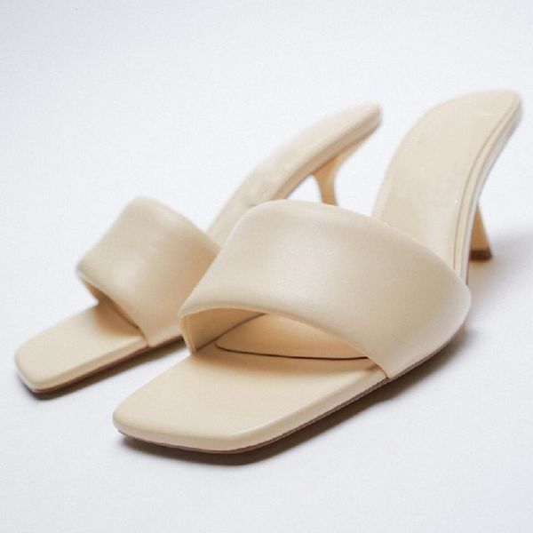 zar# high heels open toe sandals women's summer thin wear slippers with square head, Black
zar# high heels open toe sandals women's summer thin wear slippers with square head, Black