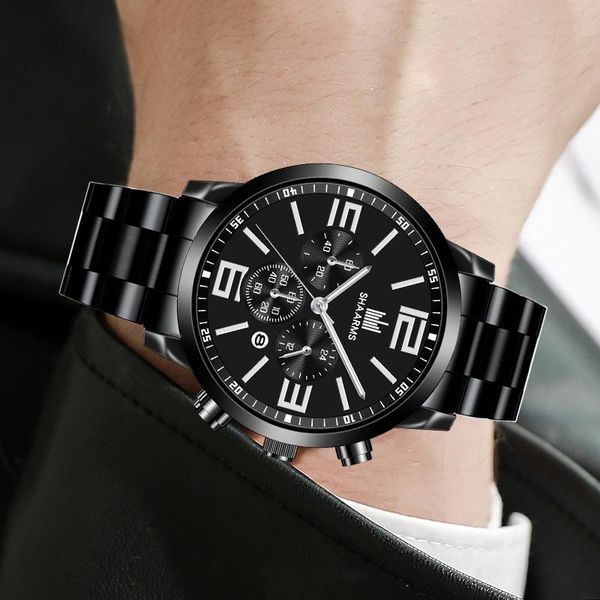 wristwatches simple men luxury watches business stainless steel watch mens luminous military sports quartz relogio masculino, Slivery;brown
wristwatches simple men luxury watches business stainless steel watch mens luminous military sports quartz relogio masculino, Slivery;brown