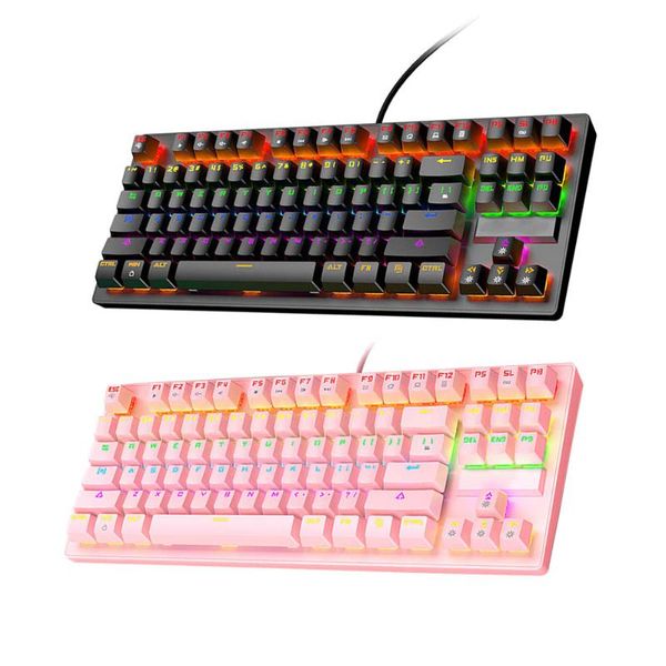 2021 new punk mechanical keyboard 87-key usb wired keyboard computer lapwith backlight, used for office games
2021 new punk mechanical keyboard 87-key usb wired keyboard computer lapwith backlight, used for office games