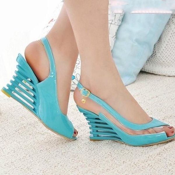dress shoes fish mouth wedge sandalias for women's fashion back strap buckle belt heel high sandals female open toe soft beach, Black
dress shoes fish mouth wedge sandalias for women's fashion back strap buckle belt heel high sandals female open toe soft beach, Black