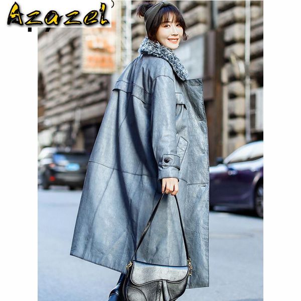 women's leather & faux real genuine jacket women clothes 2021 autumn winter streetwear wool collar sheepskin down coat korean zt3473, Black
women's leather & faux real genuine jacket women clothes 2021 autumn winter streetwear wool collar sheepskin down coat korean zt3473, Black