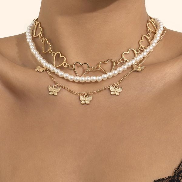 chokers korean multi layer goth metal heart crystal chain choker necklace for women sweet butterfly pearl neck jewelry collier, Golden;silver
chokers korean multi layer goth metal heart crystal chain choker necklace for women sweet butterfly pearl neck jewelry collier, Golden;silver