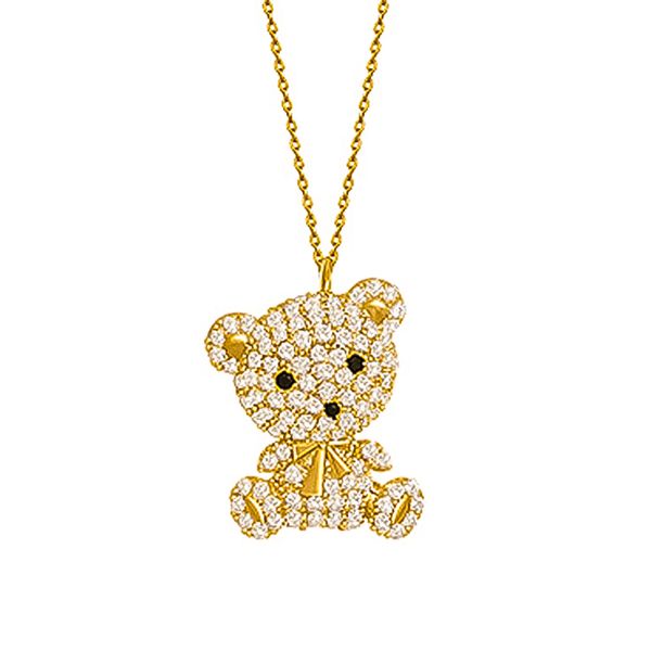 lovely gold bear pendant necklaces for women stainless steel jewelry neck chain birthday present gift items, Silver
lovely gold bear pendant necklaces for women stainless steel jewelry neck chain birthday present gift items, Silver