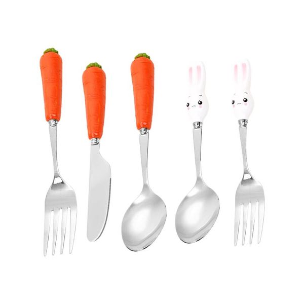 flatware sets 1 set/5pcs stainless steel cutlery spoon child cutter fork tableware
flatware sets 1 set/5pcs stainless steel cutlery spoon child cutter fork tableware