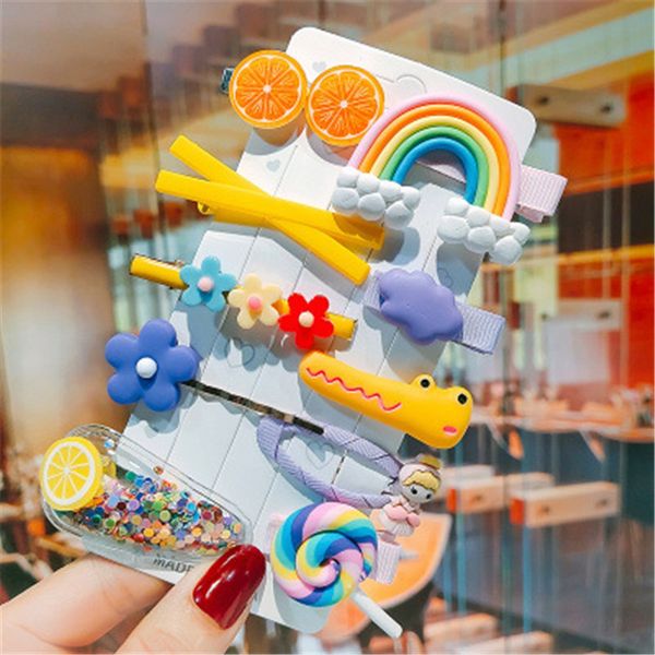 10pcs/set cute cartoon rainbow cloud lollipop hairpins for girls headband sweet hair clips barre headband barrettes fashion hair accessories, Slivery;white
10pcs/set cute cartoon rainbow cloud lollipop hairpins for girls headband sweet hair clips barre headband barrettes fashion hair accessories, Slivery;white