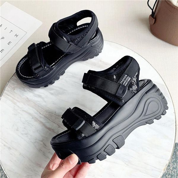 sandals black bling hook & loop hollow out platform flat with woman mesh heighten shoes7cm wearable non-slip casual beach shoes
sandals black bling hook & loop hollow out platform flat with woman mesh heighten shoes7cm wearable non-slip casual beach shoes