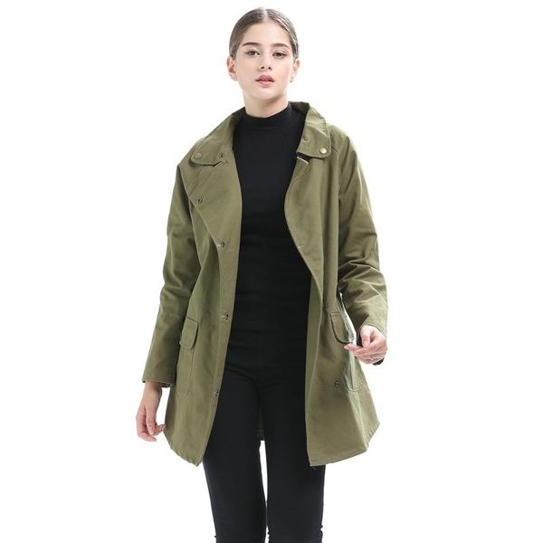 women's trench coats turn down collar female solid army green pockets button autumn coat women windbreakers long abrigos 7q1874, Tan;black
women's trench coats turn down collar female solid army green pockets button autumn coat women windbreakers long abrigos 7q1874, Tan;black