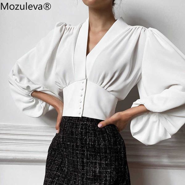 mozuleva women chiffon blouse streetwear lantern sleeve slim short shirt buttons deep v neck chic tunic blouse crop 210706, White
mozuleva women chiffon blouse streetwear lantern sleeve slim short shirt buttons deep v neck chic tunic blouse crop 210706, White