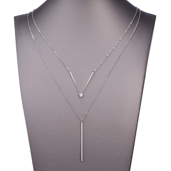 pendant necklaces luxury dress necklace simple geometric & big cubic zirconia triangle with long stick jewelry gifts, Silver
pendant necklaces luxury dress necklace simple geometric & big cubic zirconia triangle with long stick jewelry gifts, Silver