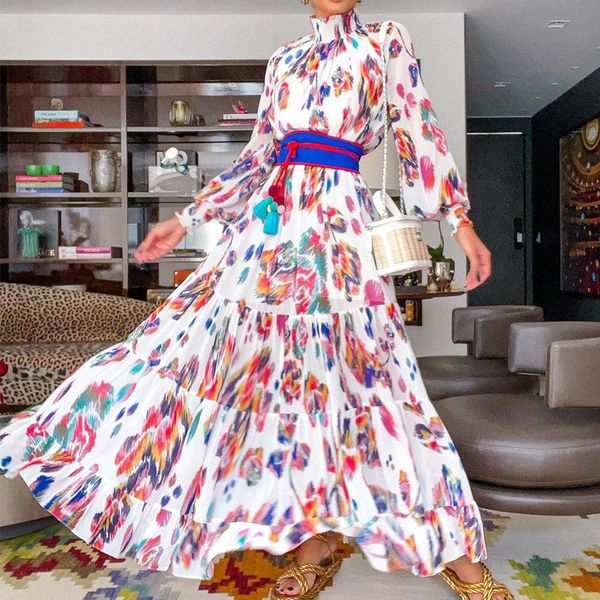 casual dresses 2021 women's fashion summer printed slim dress elegant and gentle high-neck long-sleeved bohemian, Black;gray
casual dresses 2021 women's fashion summer printed slim dress elegant and gentle high-neck long-sleeved bohemian, Black;gray