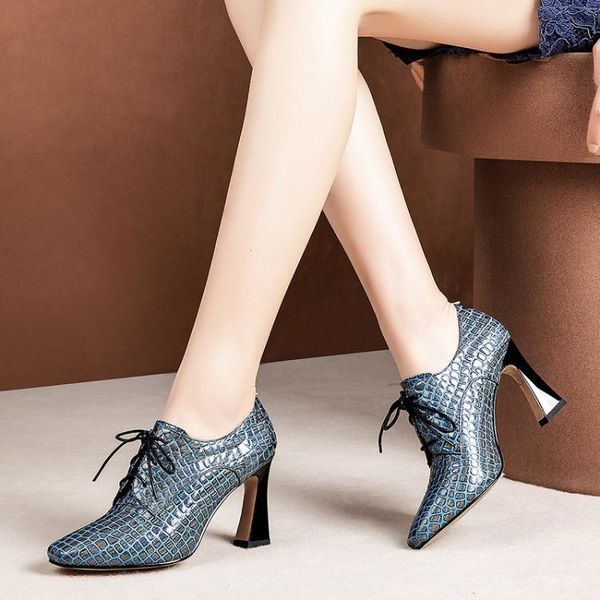 dress shoes pxelena elegant embossed leather women pumps lace up square toe hoof high heels genuine brand 2021 spring shoe, Black
dress shoes pxelena elegant embossed leather women pumps lace up square toe hoof high heels genuine brand 2021 spring shoe, Black