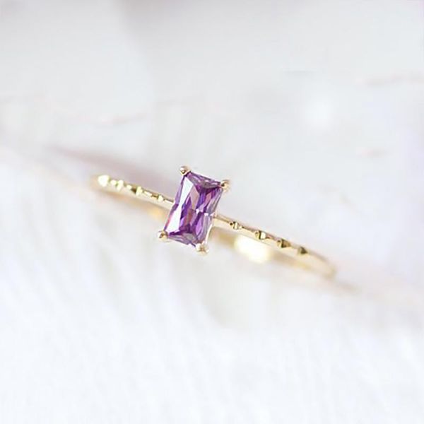 cluster rings square cute for women girls anniversary purple zircon crystal thin finger ring fashion jewelry sale kbr011, Golden;silver
cluster rings square cute for women girls anniversary purple zircon crystal thin finger ring fashion jewelry sale kbr011, Golden;silver