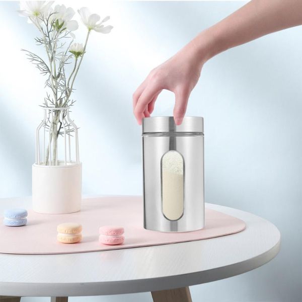 storage bottles & jars 1 pc transparent visible kitchen tank stainless steel box
storage bottles & jars 1 pc transparent visible kitchen tank stainless steel box