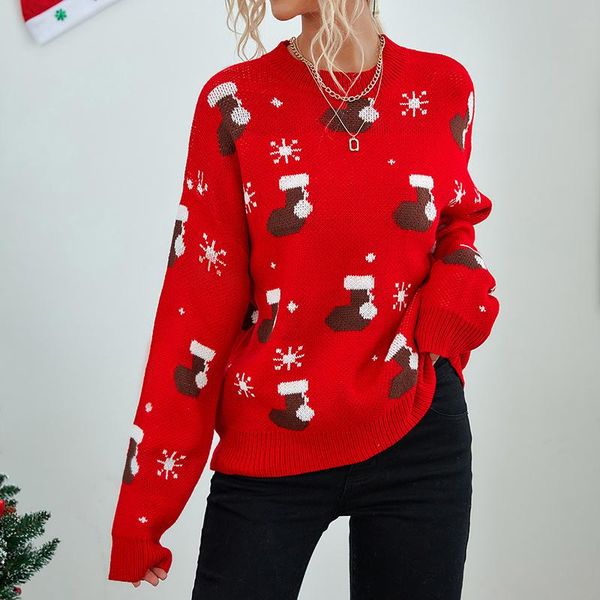 women's sweaters 2021 red round neck christmas trendy sweater ladies lovely cartoon printed pullover casual party streetwear, White;black
women's sweaters 2021 red round neck christmas trendy sweater ladies lovely cartoon printed pullover casual party streetwear, White;black