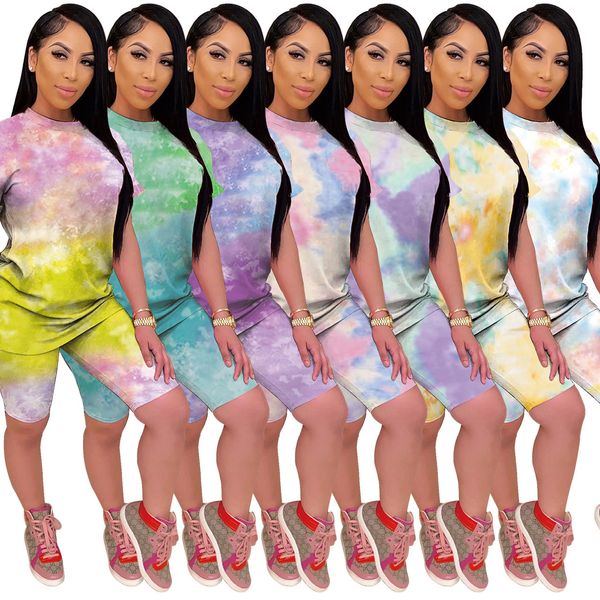 2021 new tie-dye printed athletic tshirts & shorts joggings women two-piece outfits summer fitness casual tracksuits bgtt, Gray
2021 new tie-dye printed athletic tshirts & shorts joggings women two-piece outfits summer fitness casual tracksuits bgtt, Gray