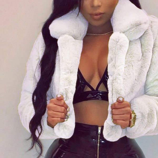 winter warm fluffy faux fur coats jackets women furry fake fur cropped jackets turn down collar open front overcoats, Black
winter warm fluffy faux fur coats jackets women furry fake fur cropped jackets turn down collar open front overcoats, Black