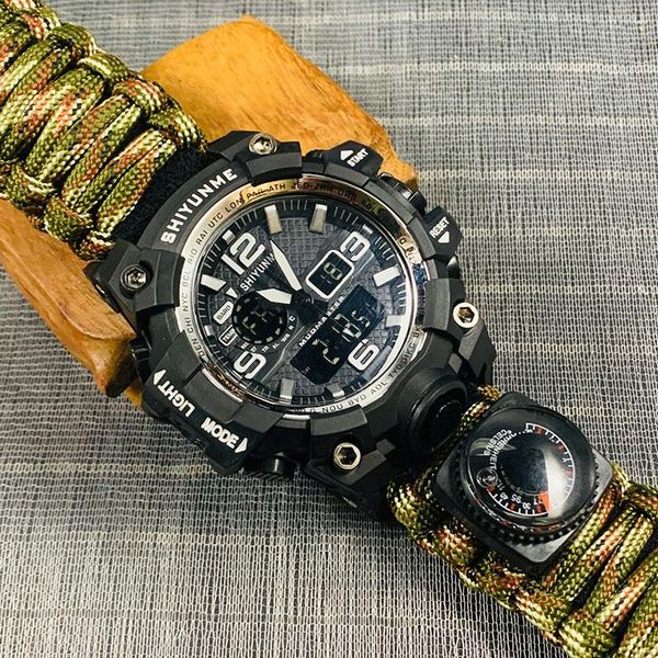 wristwatches shiyunme men sports watches military compass thermometer outdoor waterproof wristwatch led digital male watch relogio masculino, Slivery;brown
wristwatches shiyunme men sports watches military compass thermometer outdoor waterproof wristwatch led digital male watch relogio masculino, Slivery;brown