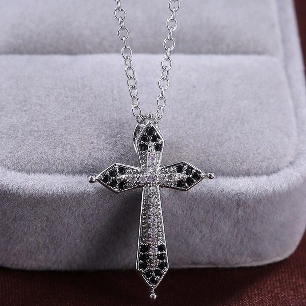 pendant necklaces vintage luxury graceful cross crystal necklace for women european and american style jewelry men's accessories gifts, Silver
pendant necklaces vintage luxury graceful cross crystal necklace for women european and american style jewelry men's accessories gifts, Silver