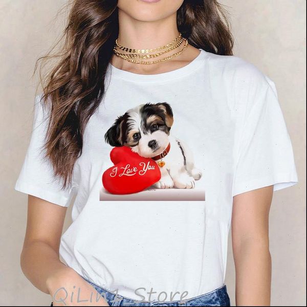 cute terrier with red love dog animal print t shirt womens clothing funny white t shirt female summer tee femme
cute terrier with red love dog animal print t shirt womens clothing funny white t shirt female summer tee femme