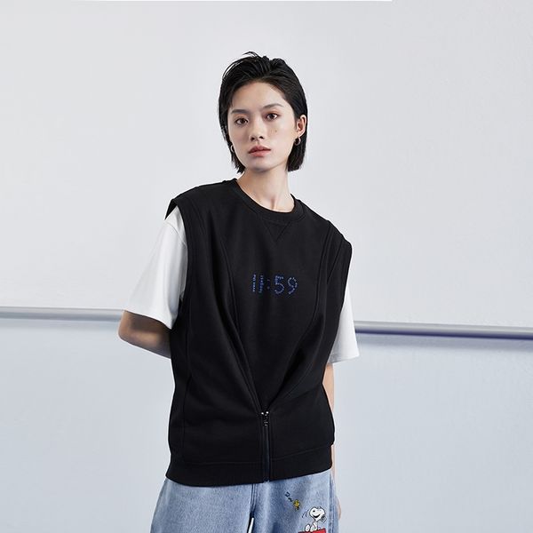 toyouth women sleeveless sweatshirt side vents hoodies female vest casual waistcoat fashion chic zip 210308, Black
toyouth women sleeveless sweatshirt side vents hoodies female vest casual waistcoat fashion chic zip 210308, Black
