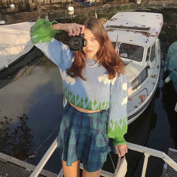 women's sweaters autumn winter jacquard jumper pullovers women happy crewneck sky clouds knitted bnsp, White;black
women's sweaters autumn winter jacquard jumper pullovers women happy crewneck sky clouds knitted bnsp, White;black