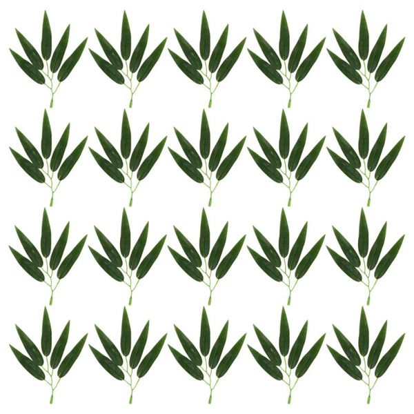 50pcs simulated bamboo leaves bamboo branches fake branches household decorations adornment for home office restaurant (dark gre
50pcs simulated bamboo leaves bamboo branches fake branches household decorations adornment for home office restaurant (dark gre