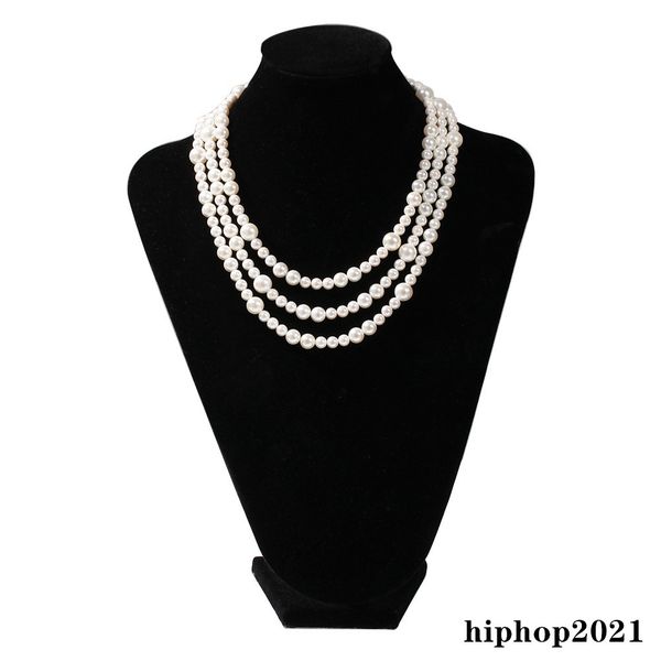european and american hiphop simple pearl necklace 6mm 8mm 10mm mixed pearl beads men and women versatile multisize fashion necklaces, Silver
european and american hiphop simple pearl necklace 6mm 8mm 10mm mixed pearl beads men and women versatile multisize fashion necklaces, Silver