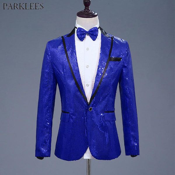 men's suits & blazers shiny blue sequin jacket men 2021 brand 2 pieces suit blazer with tie wedding nightclub stage singer prom masculi, White;black
men's suits & blazers shiny blue sequin jacket men 2021 brand 2 pieces suit blazer with tie wedding nightclub stage singer prom masculi, White;black