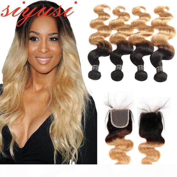 peruvian virgin hair pre-colored 3 bundles body wave with lace closure ombre blonde 1b 27 ombre human hair bundles with closure, Black;brown
peruvian virgin hair pre-colored 3 bundles body wave with lace closure ombre blonde 1b 27 ombre human hair bundles with closure, Black;brown
