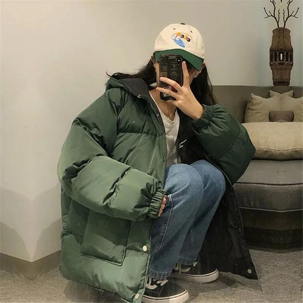 women's down & parkas 2021 wear oversized loose cotton-padded hooded coat winter thicken keep warm women bread clothing, Black
women's down & parkas 2021 wear oversized loose cotton-padded hooded coat winter thicken keep warm women bread clothing, Black