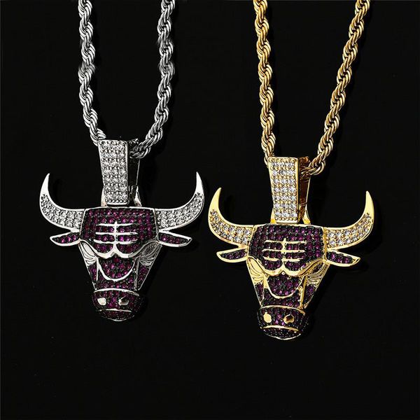 hip hop jewelry men's pendant necklace domineering zircon gold silver color plated ox head pendant necklace
hip hop jewelry men's pendant necklace domineering zircon gold silver color plated ox head pendant necklace