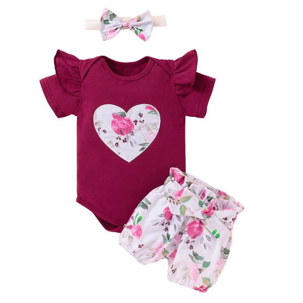 floral printed baby outfits kids girls heart splice rompers ruffle sleeve onesies elastic little flower printed shorts headband 06210305, White
floral printed baby outfits kids girls heart splice rompers ruffle sleeve onesies elastic little flower printed shorts headband 06210305, White