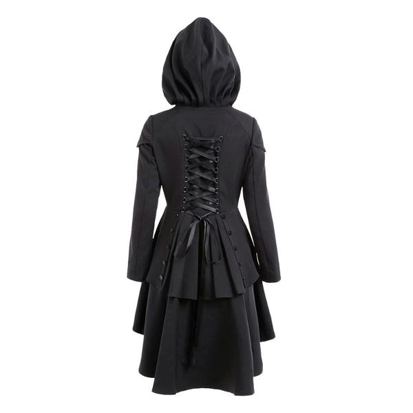 women's trench coats gothic vintage hooded coat women autumn casual fashion office ladies ruffle lace up skinny plus size long outerwea, Tan;black
women's trench coats gothic vintage hooded coat women autumn casual fashion office ladies ruffle lace up skinny plus size long outerwea, Tan;black