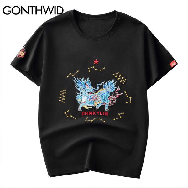 gonthwid tees shirt men hip hop streetwear casual kirin flame embroidery short sleeve cotton t-shirts harajuku fashion male c0315, White;black
gonthwid tees shirt men hip hop streetwear casual kirin flame embroidery short sleeve cotton t-shirts harajuku fashion male c0315, White;black