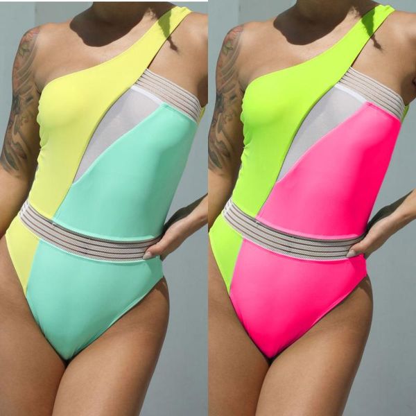 high cut mesh patchwork bathing suit one shoulder swimwear women one piece push up monokini see through bodysuit swimsuit
high cut mesh patchwork bathing suit one shoulder swimwear women one piece push up monokini see through bodysuit swimsuit