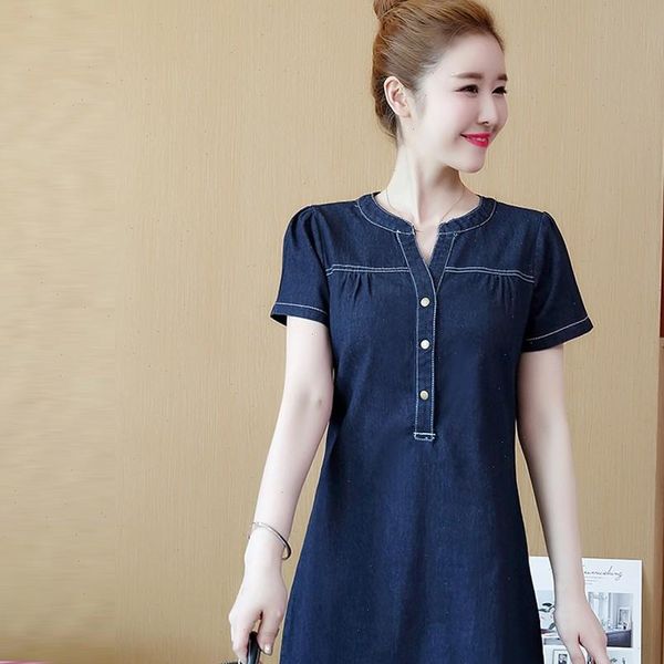 denim dress for women 2021 new summer casual jeans dress loose short sleeve vintage denim dress plus size 5xl dropship, Black;gray
denim dress for women 2021 new summer casual jeans dress loose short sleeve vintage denim dress plus size 5xl dropship, Black;gray