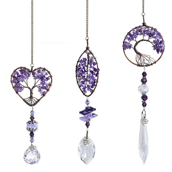 round natural stone amethyst tree of life heart wall hanging pendant door garden home decor arts ornament, Black
round natural stone amethyst tree of life heart wall hanging pendant door garden home decor arts ornament, Black