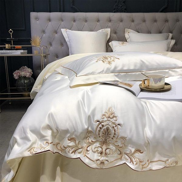 bedding sets white luxury satin silk cotton gold embroidery set king double duvet cover bed linen pillowcases home textile
bedding sets white luxury satin silk cotton gold embroidery set king double duvet cover bed linen pillowcases home textile
