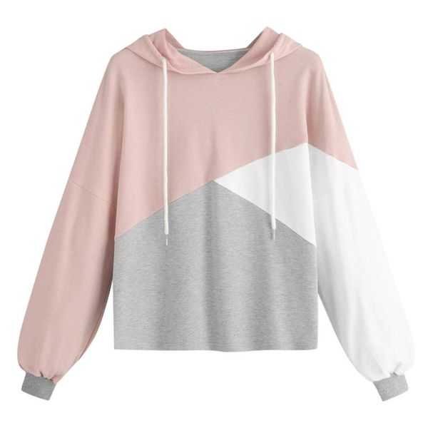 women's hoodies & sweatshirts autumn sweatshirt casual ladies fashion long sleeve patchwork drawstring hooded pullover blouse, Black
women's hoodies & sweatshirts autumn sweatshirt casual ladies fashion long sleeve patchwork drawstring hooded pullover blouse, Black